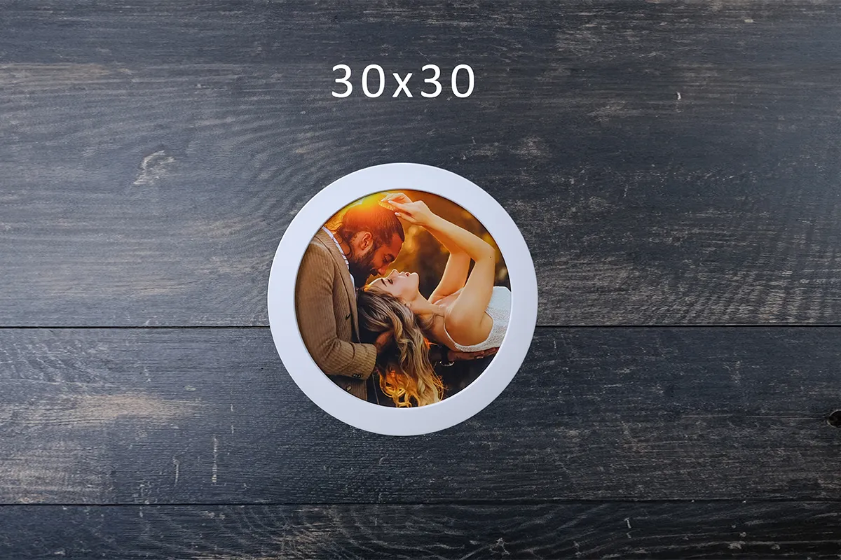 30x30 Oval Tekli Beyaz