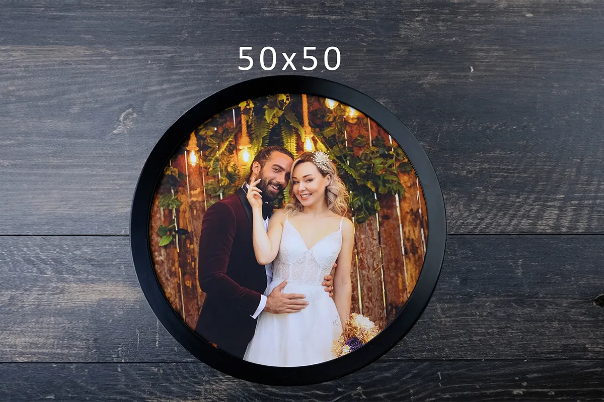 50x50 Oval Tekli Siyah