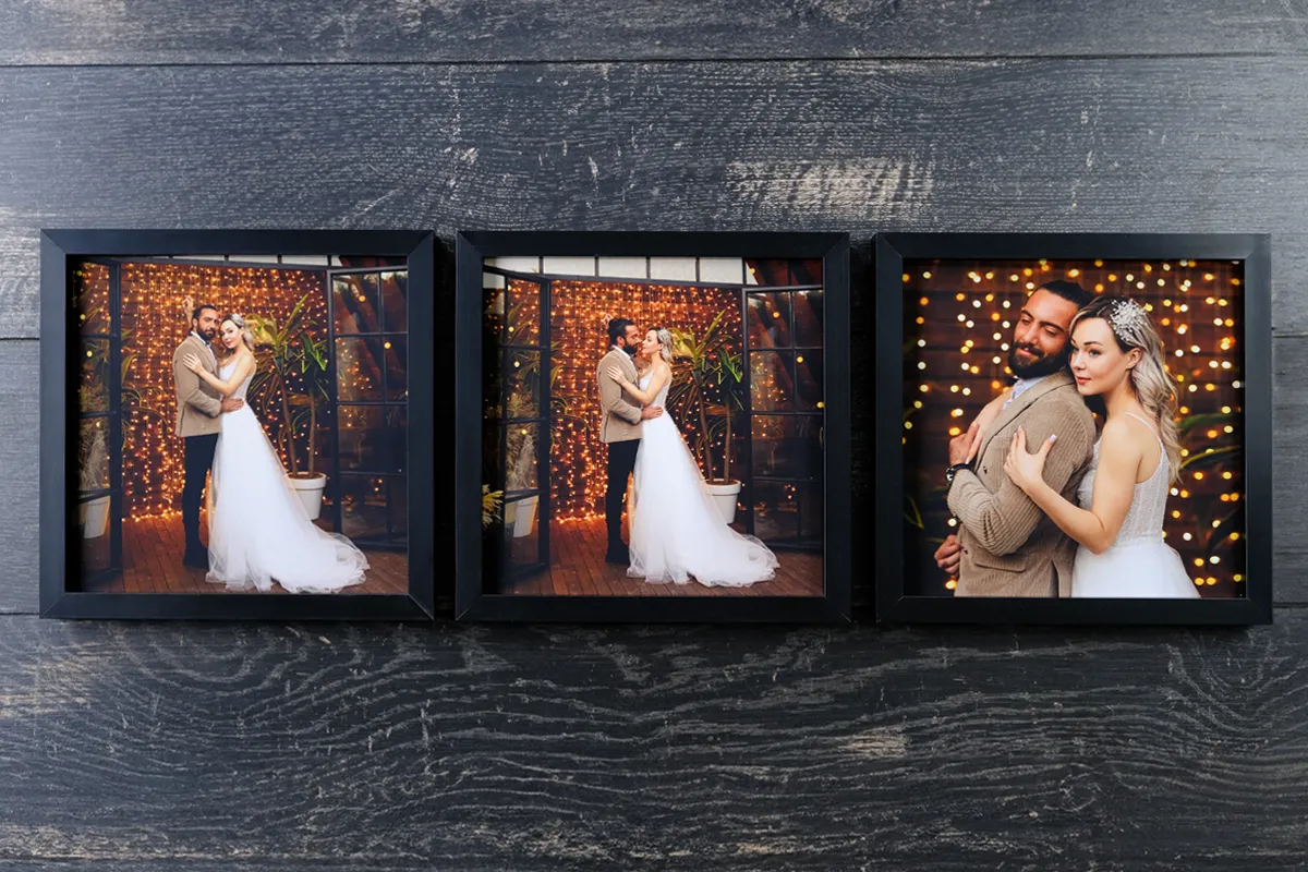 25x25 Lüx Çerçeve (3 Adet) (Siyah)